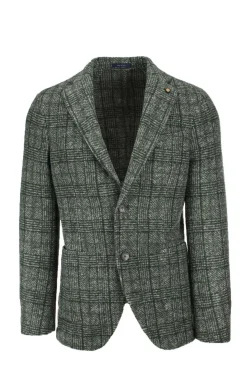 Giacca monopetto lana quadri