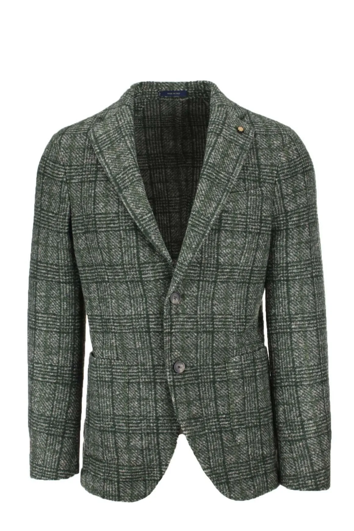 Giacca monopetto lana quadri
