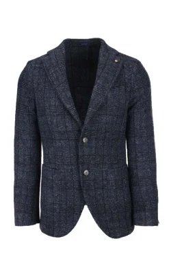 Giacca monopetto lana quadri