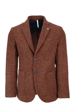 Giacca monopetto puntinato multicolor