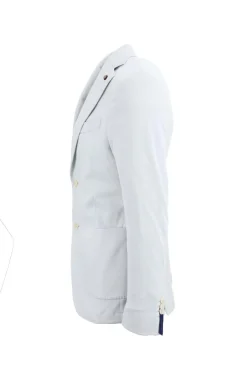 Giacca monopetto sfoderata in tessuto stretch