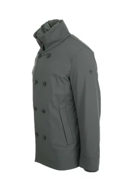 Giacca peacoat doppiopetto con pettorina Edmund