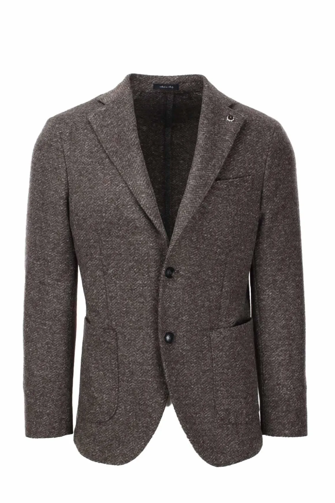 Giacca sfoderata fantasia spigata