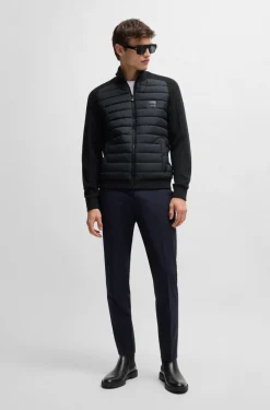 Giubbotto bitessuto con trapunta orizzontale