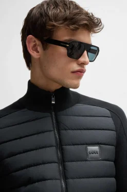 Giubbotto bitessuto con trapunta orizzontale