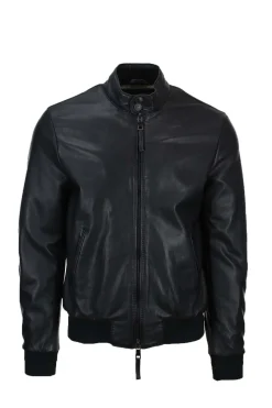 Giubbotto bomber in pelle