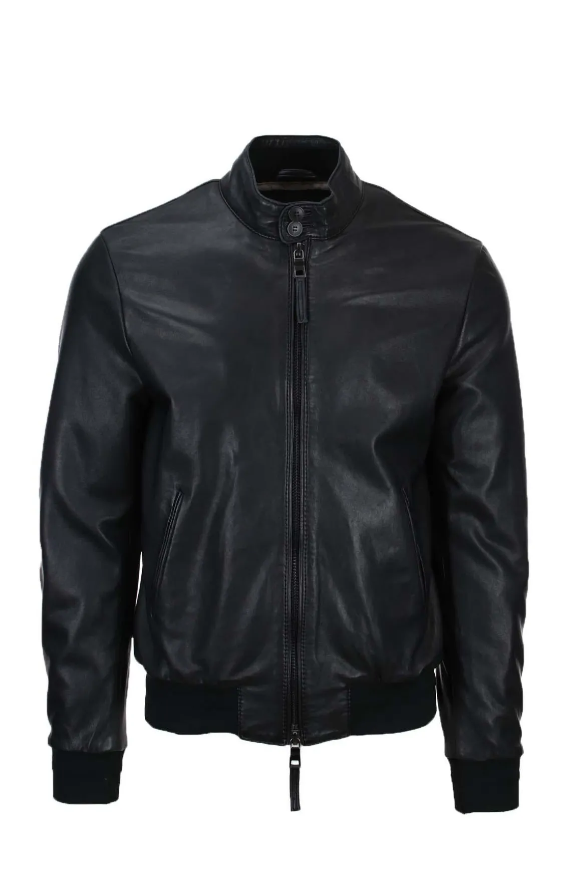 Giubbotto bomber in pelle