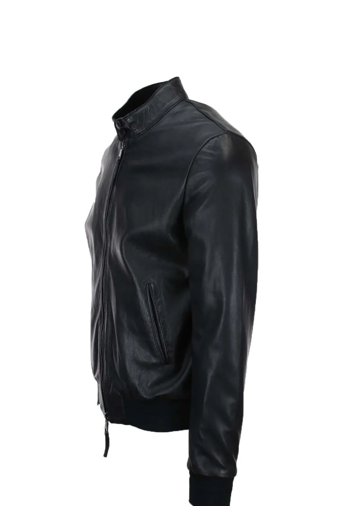 Giubbotto bomber in pelle