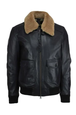 Giubbotto bomber in pelle imbottito CHEITON