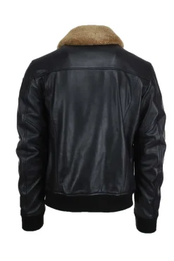 Giubbotto bomber in pelle imbottito CHEITON