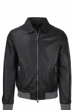 Giubbotto in pelle microforata