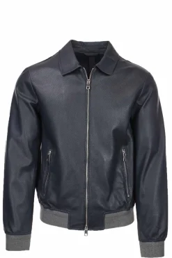 Giubbotto in pelle microforata