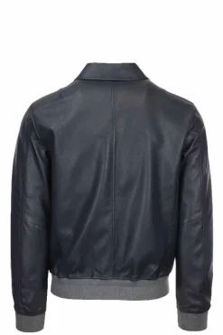 Giubbotto in pelle microforata