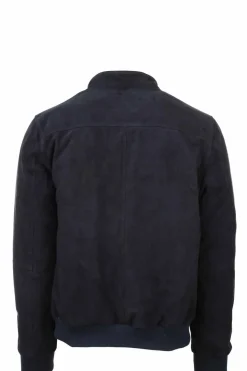 Giubbotto in pelle scamosciata imbottito