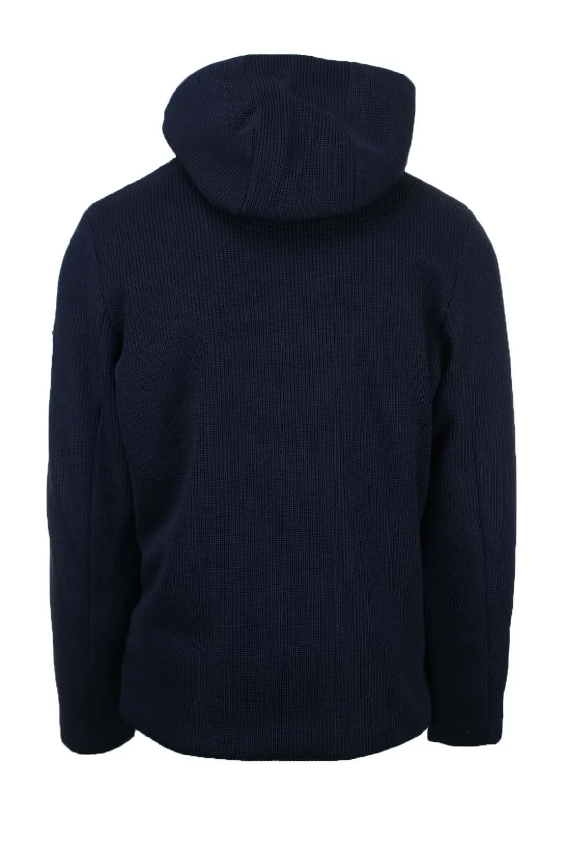 Giubbotto in tricotech con cappuccio