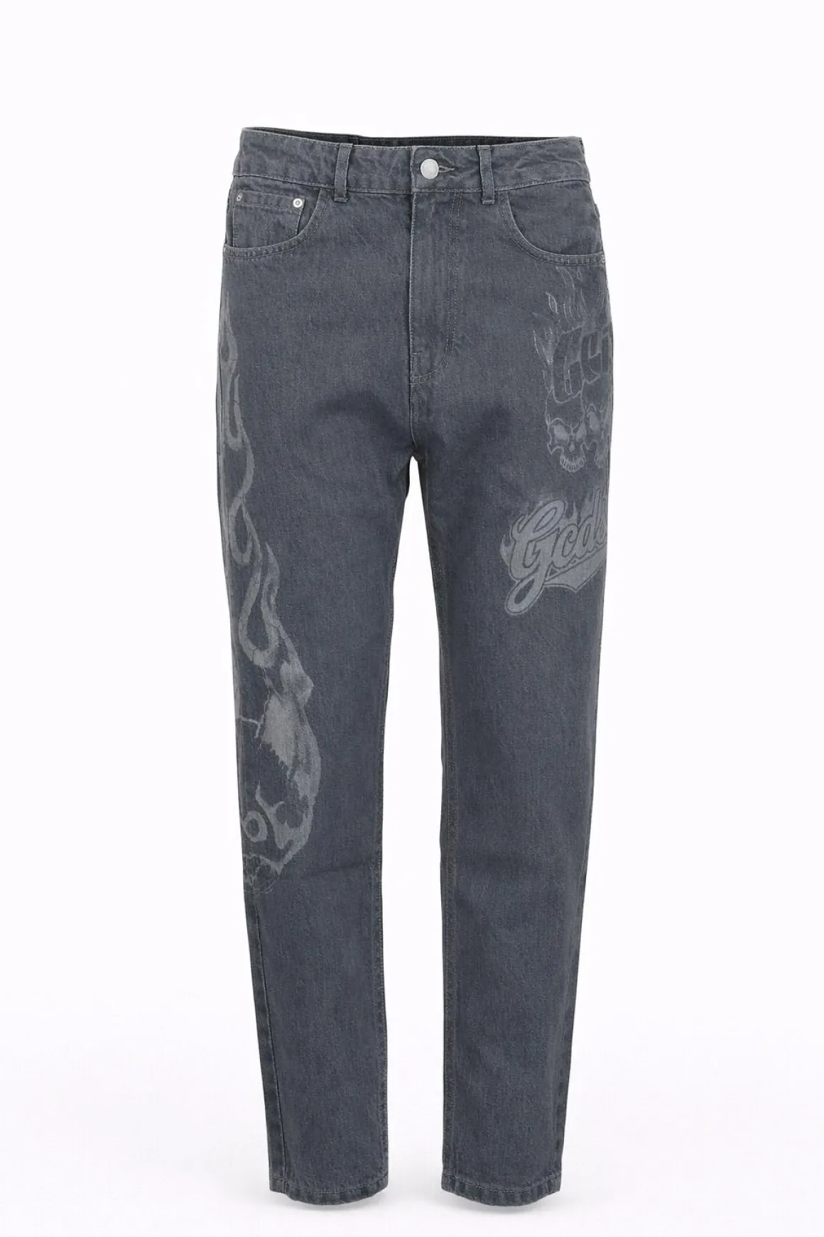 Jeans 5 tasche Uomo con Stampa e Logo