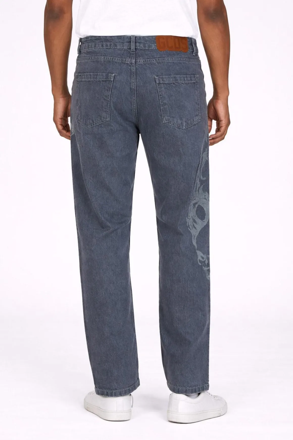 Jeans 5 tasche Uomo con Stampa e Logo