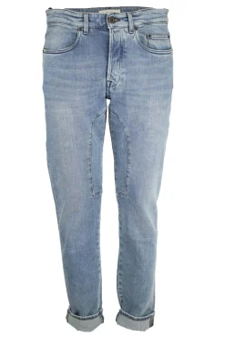 Jeans denim 5 tasche con toppe