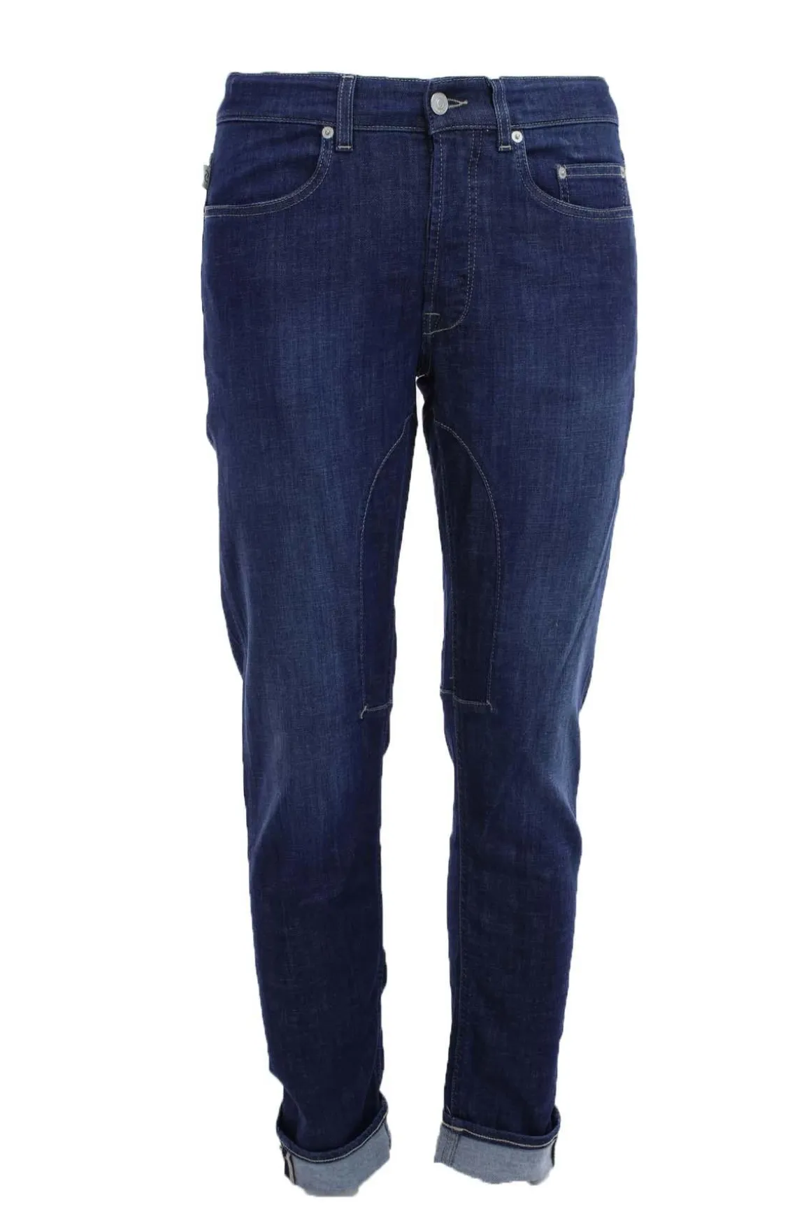 Jeans denim 5 tasche con toppe