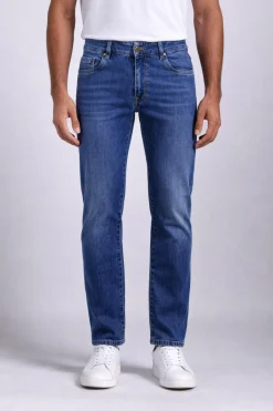 Jeans Uomo 5 Tasche Denim Stretch Slim