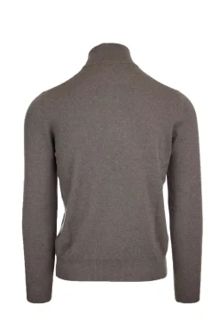 Lupetto zip in lana e cachemire