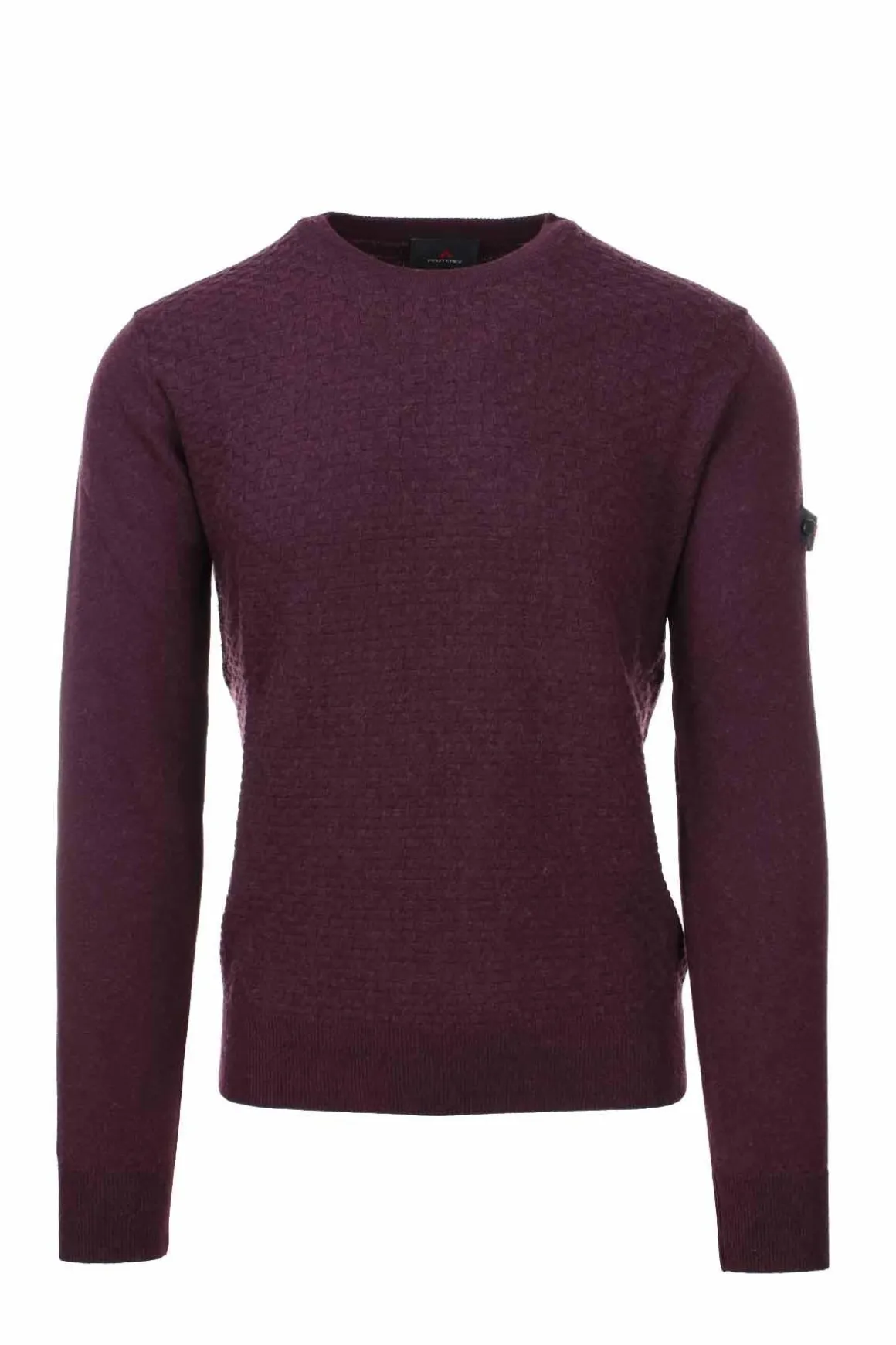 Maglia girocollo con intarsi