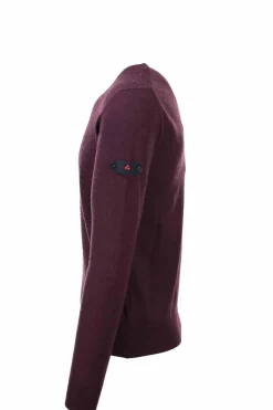 Maglia girocollo con intarsi