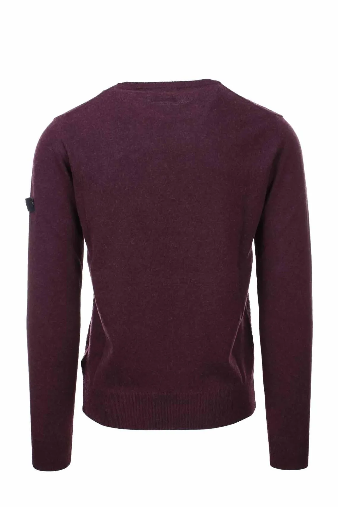 Maglia girocollo con intarsi