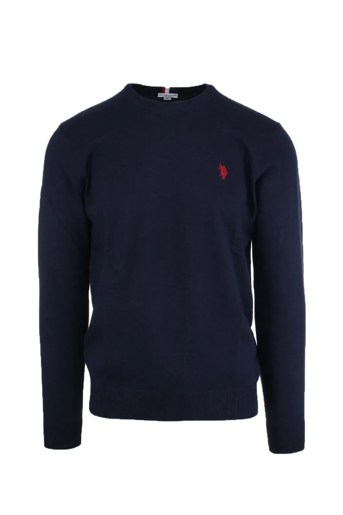 Maglia girocollo in cotone e cachemire con logo