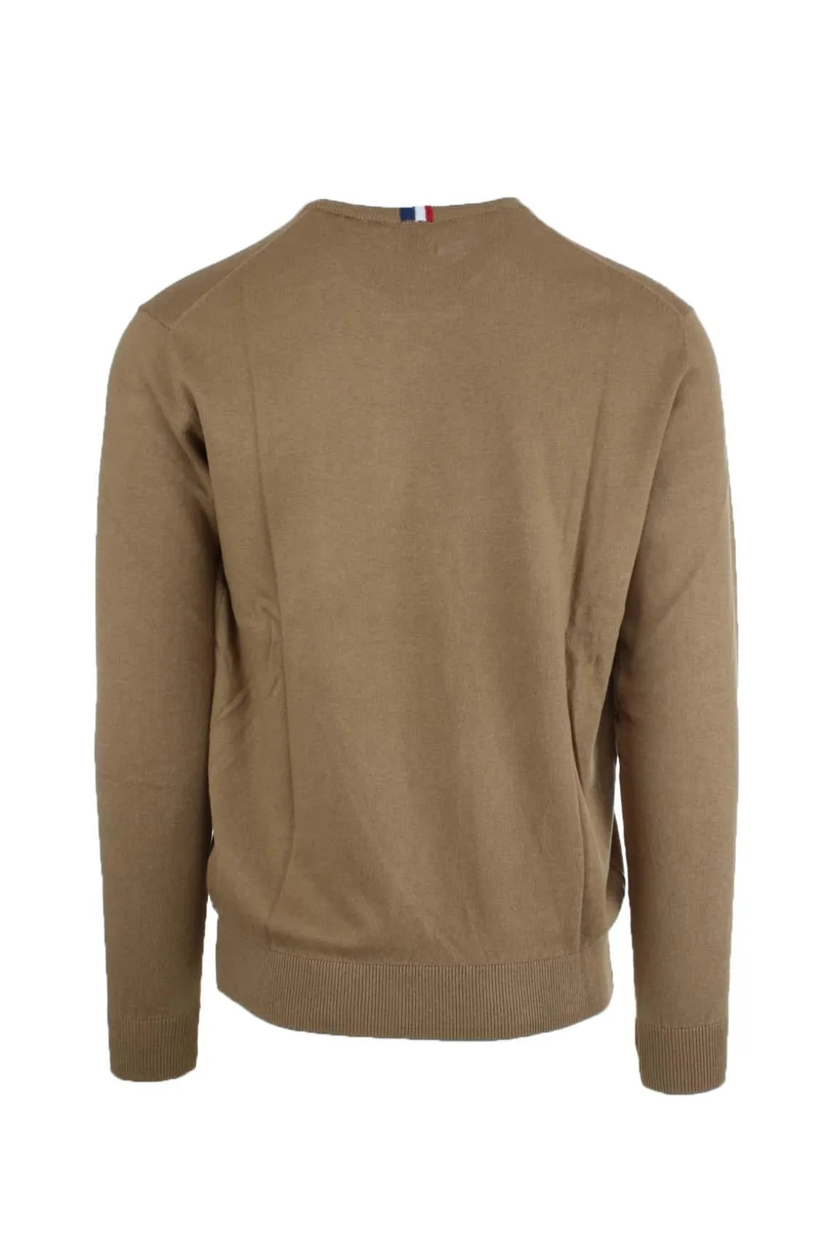 Maglia girocollo in cotone e cachemire con logo