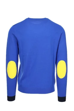 Maglia girocollo in cotone con toppe