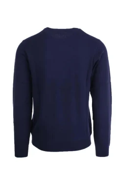 Maglia girocollo in lana e cotone