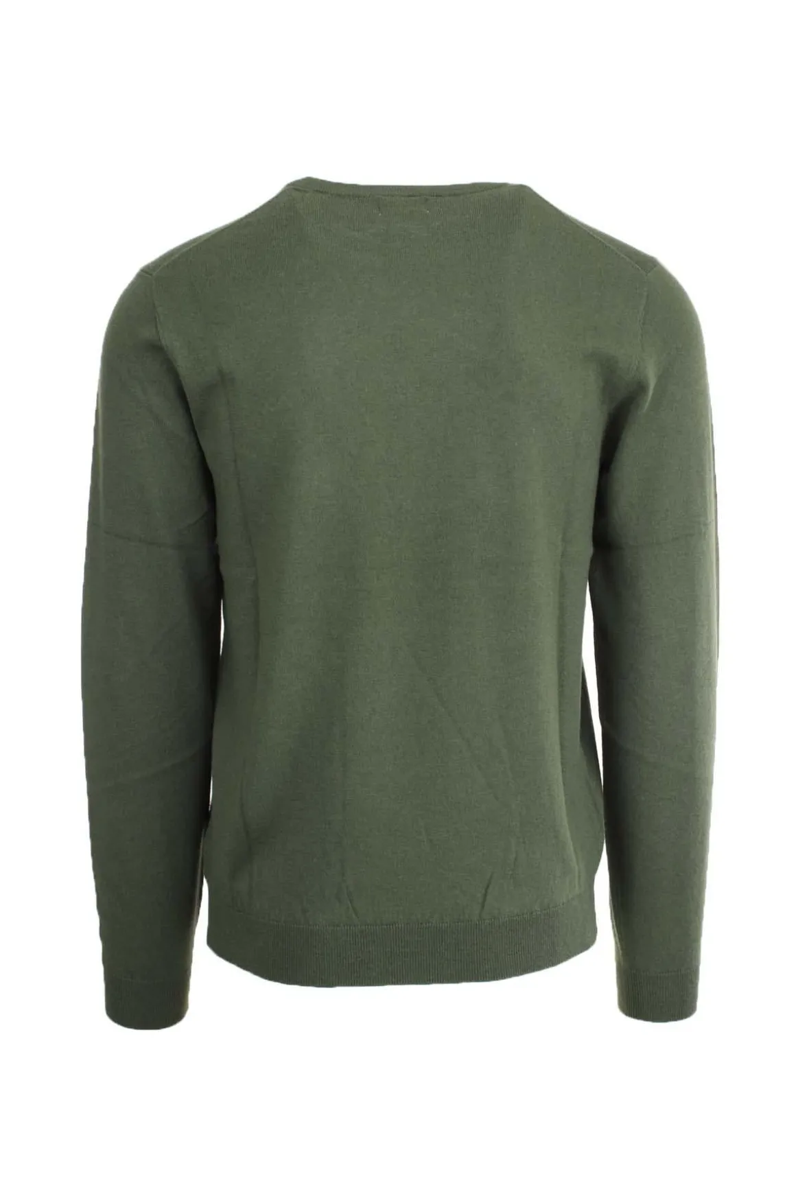 Maglia girocollo in lana e cotone