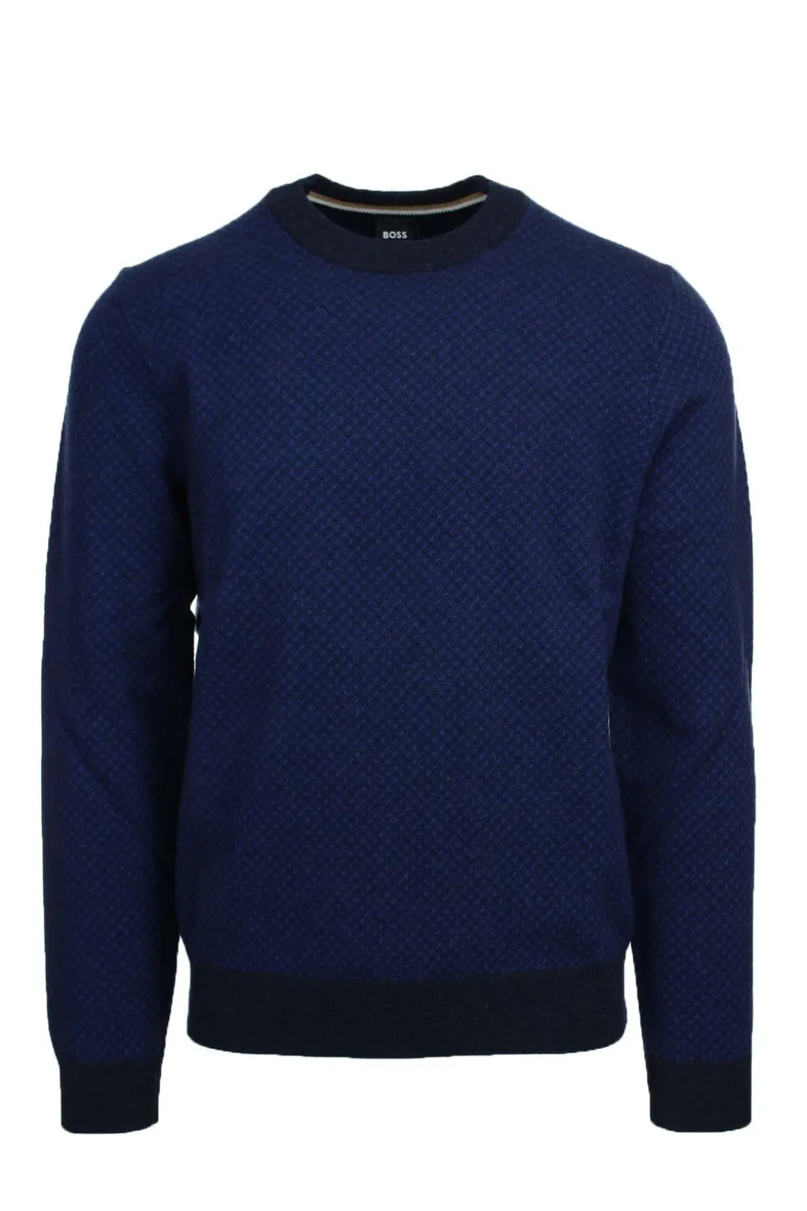 Maglia girocollo in lana e cotone.