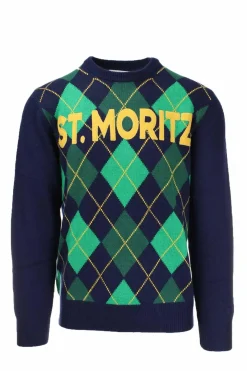Maglia girocollo rombi ST. Moritz