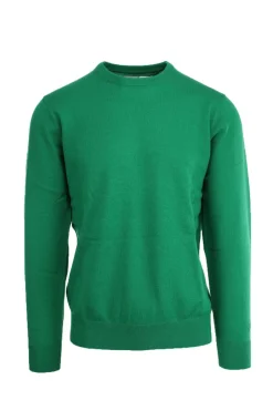 Maglia girocollo uomo in lana unito