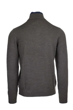 Maglia lupetto con zip e bottoni