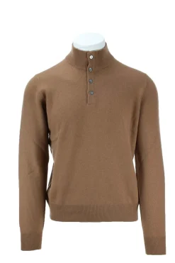 Maglia lupo con bottoni in lana e cachemire