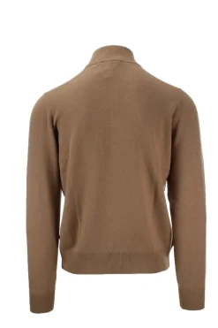 Maglia lupo con bottoni in lana e cachemire