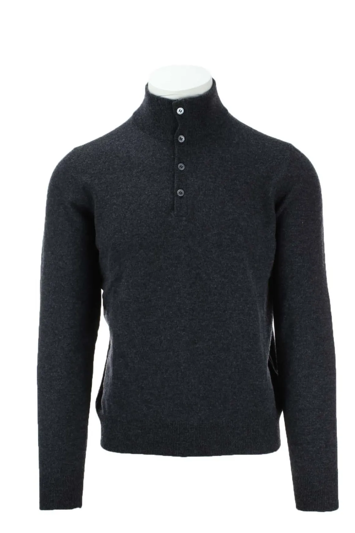 Maglia lupo con bottoni in lana e cachemire