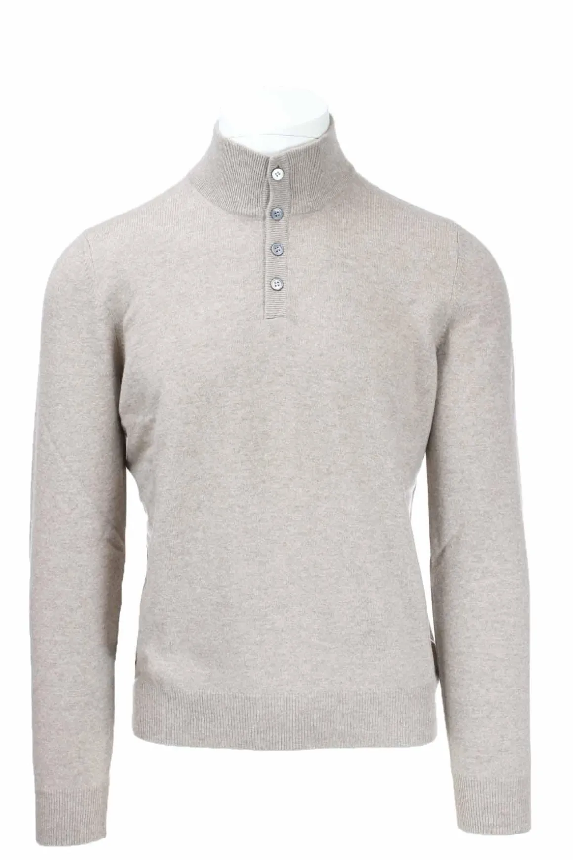 Maglia lupo con bottoni in lana e cachemire