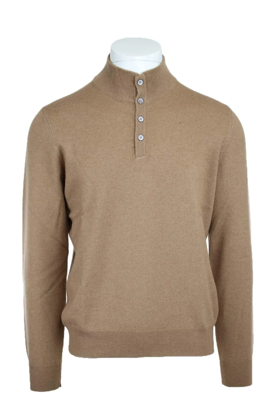 Maglia lupo con bottoni in lana e cachemire