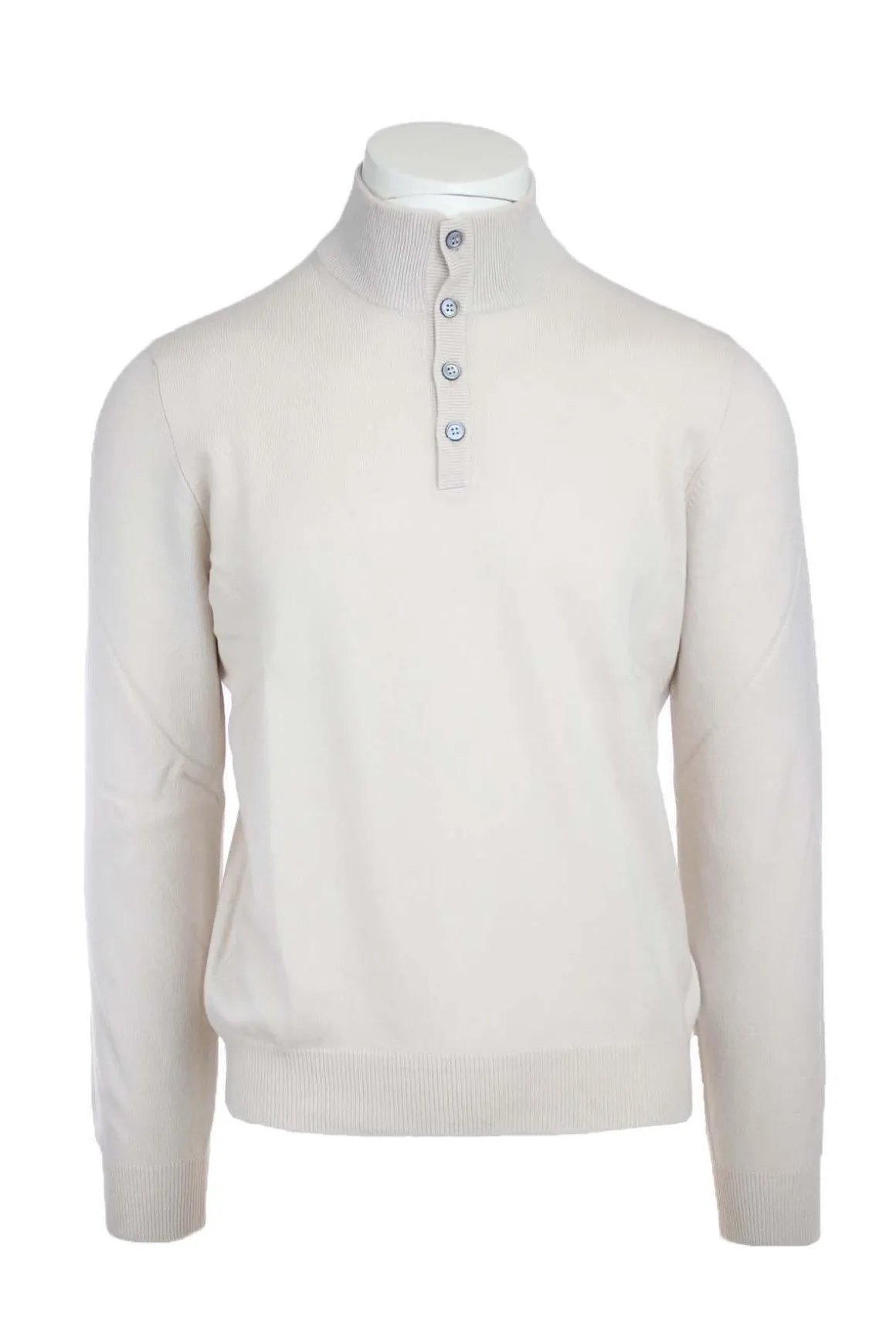 Maglia lupo con bottoni in lana e cachemire