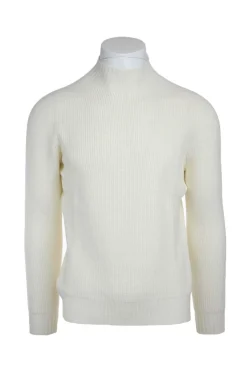 Maglia lupo in lana a coste inglese