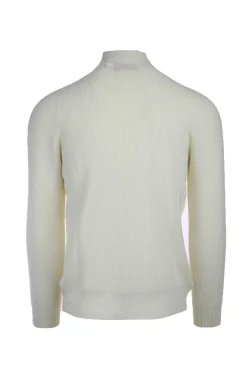 Maglia lupo in lana a coste inglese