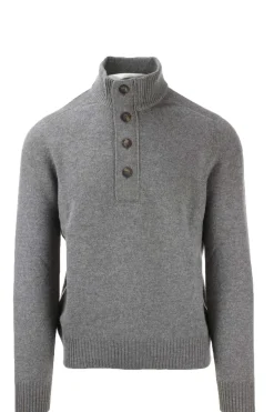 Maglia Lupo zip in lana