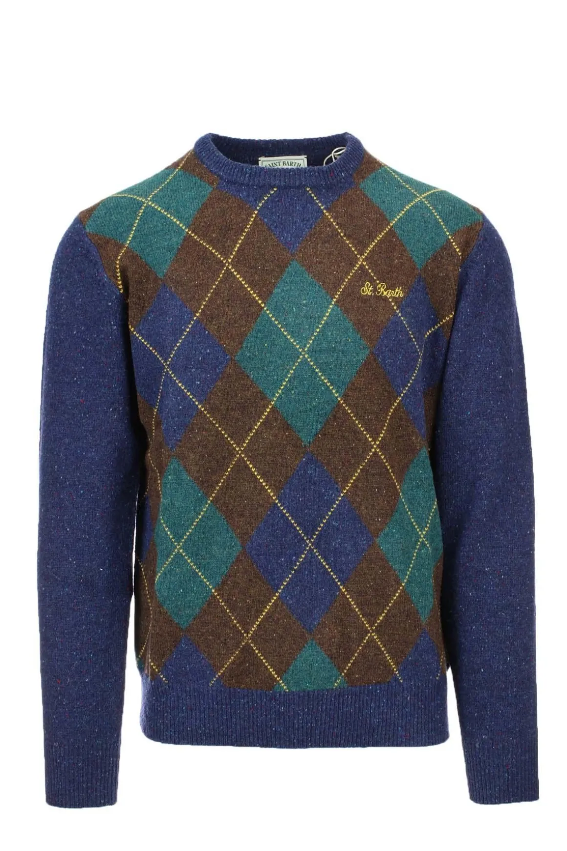 Maglia pullover girocollo rombi Donegal Argyle