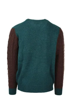 Maglia pullover girocollo in lana con trecce Polo Horse