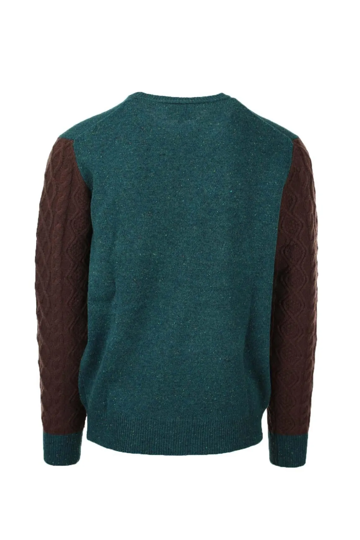 Maglia pullover girocollo in lana con trecce Polo Horse