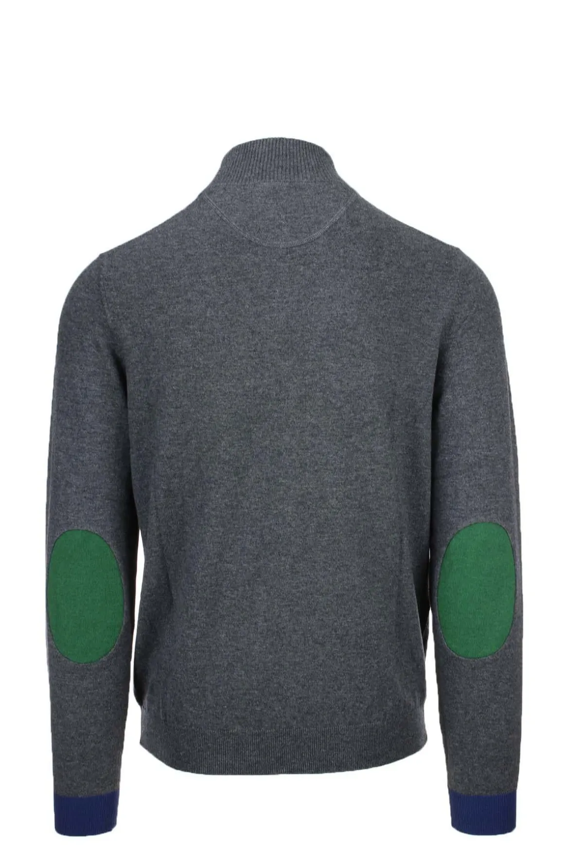 Maglia pullover lupo zip con toppe